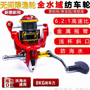 Spinning wheel 6.2.1 high-speed ratio shallow wire cup fish wheel all-metal high-speed ratio fishing wheel black far into the road wheel