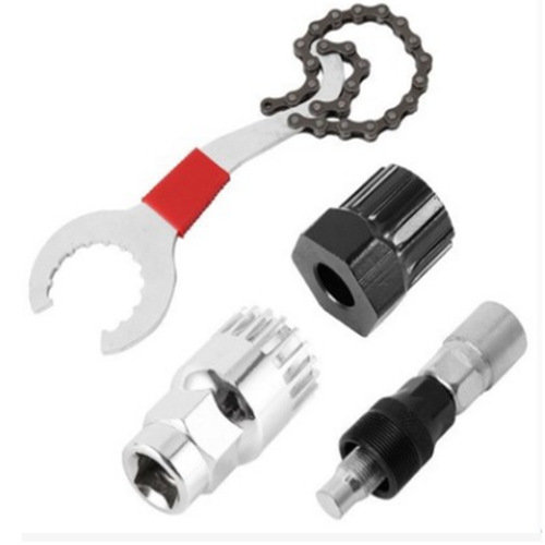 Bicycle repair tool set, bicycle repair flywheel center shaft removal wrench, mountain bike repair chain cutter