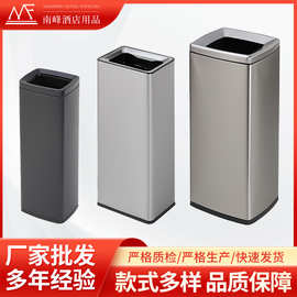 商用不锈钢垃圾桶大容量方形无盖直投酒店办公楼洗手间垃圾桶批发