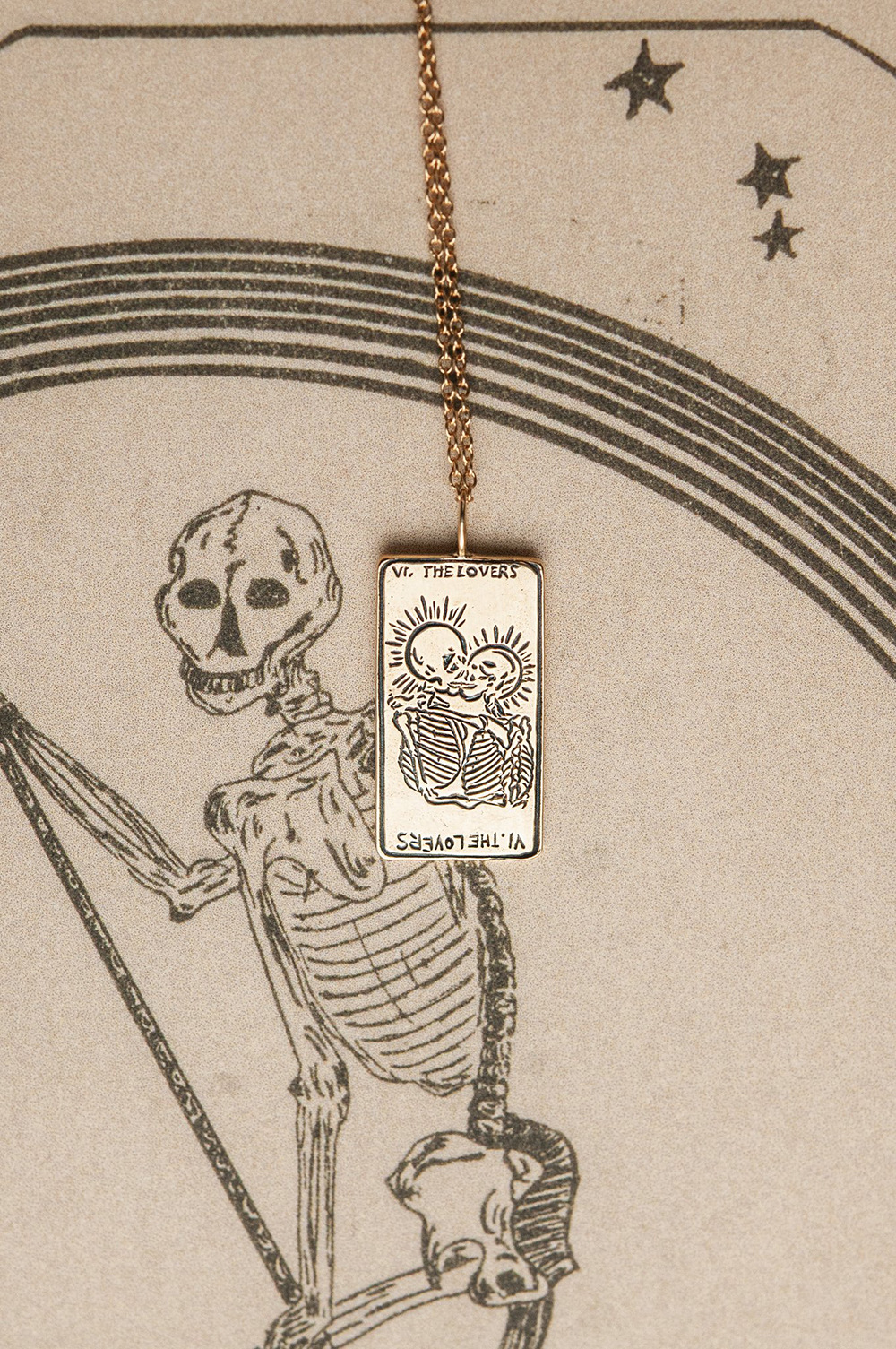 Wholesale Jewelry Retro Tarot Brand Pendant Titanium Steel Necklace Nihaojewelry display picture 8