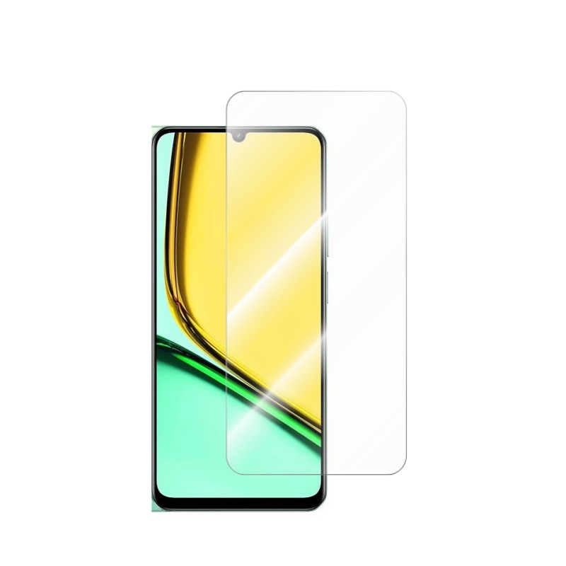 Aplicable REALME C61 (India) película templada de alta definición de vidrio templado serigrafía de doble fuerza