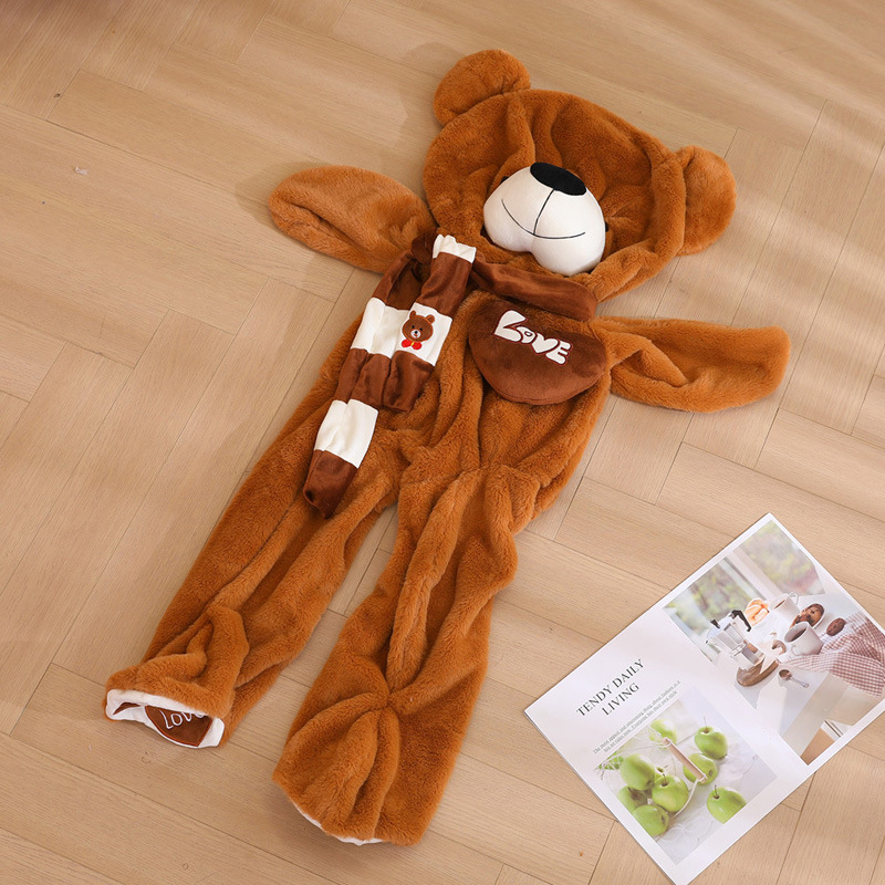 Big bear hug bear doll leather shell semi-finished plush toy teddy bear doll puppet doll semi-finished leather shell