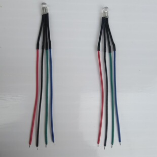 5MM����ȫ�ʟ���͸������RGB����5-12V�۹�ɢ��ָʾ�@ʾ�l����