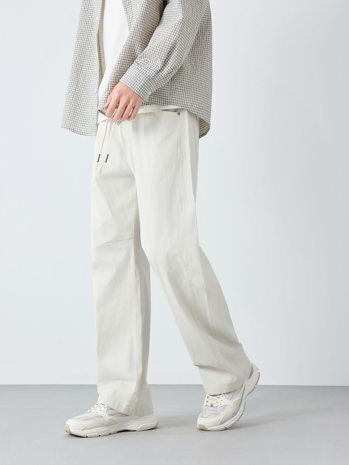 Quần dài nam ống rộng phong cách Mỹ casual — đen