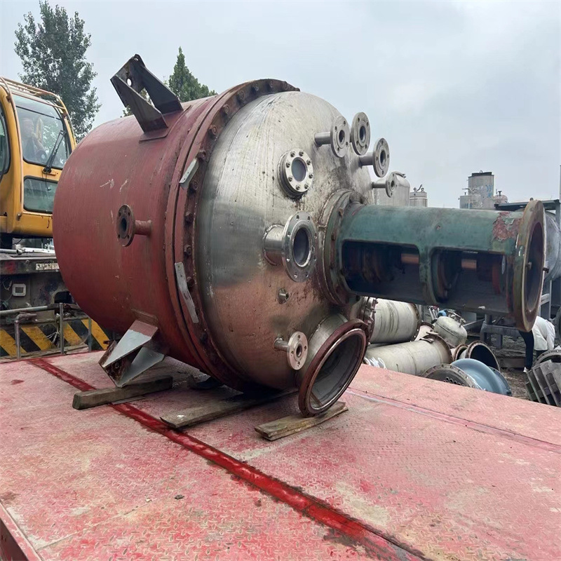 出售二手电加热搪瓷搅拌反应罐 不锈钢双层反应釜 回收