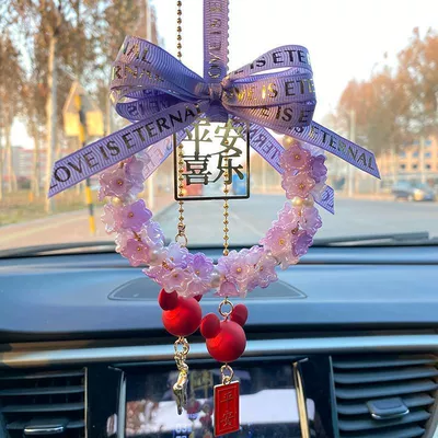 Car hanging Peace and Joy