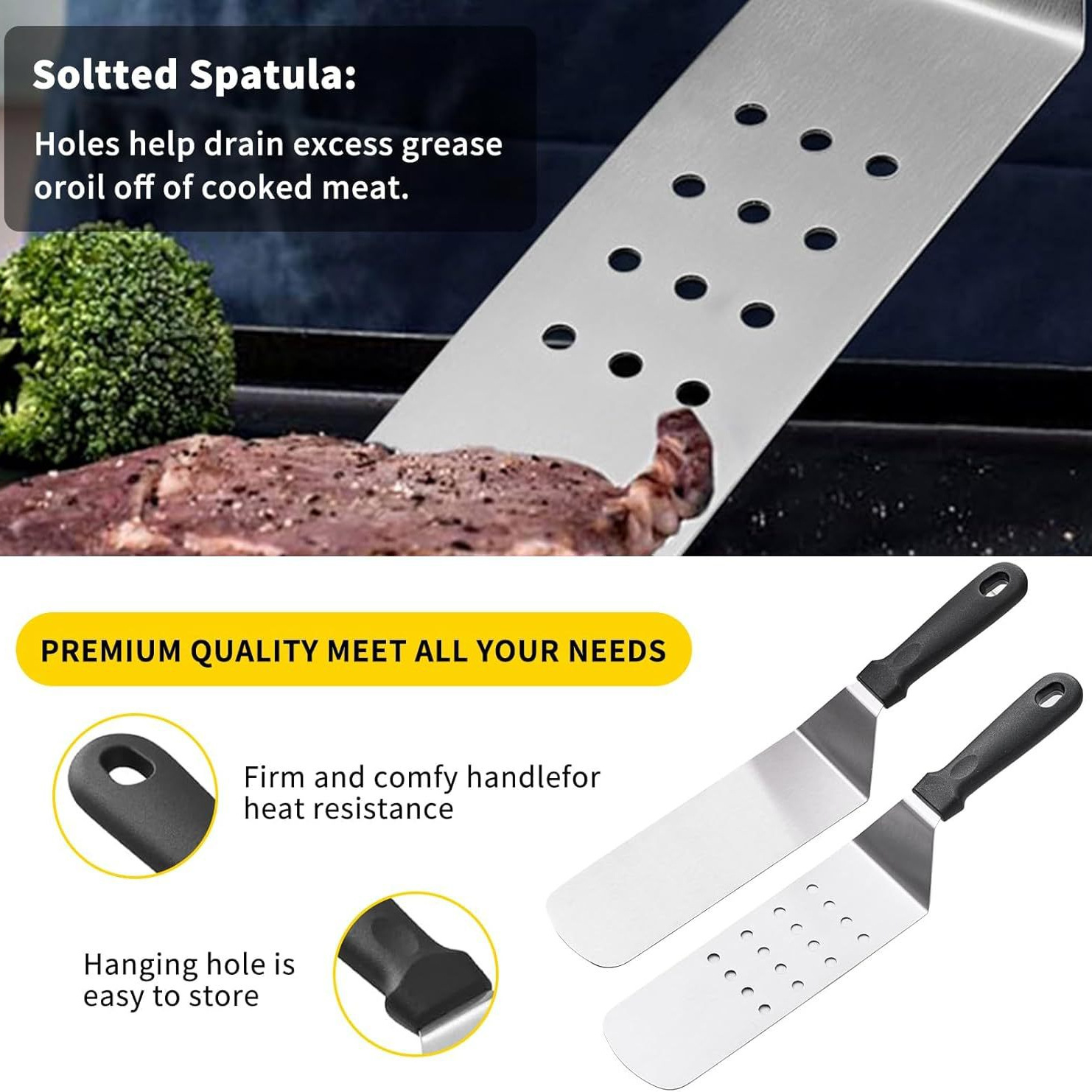 Amazon Hot Sale Kit de herramientas de barbacoa al aire libre Teppanyaki accesorios de parrilla combinados BBQ picnic set de barbacoa