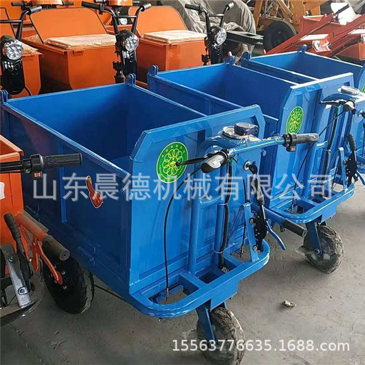 便携式大功率手推车 果园电动灰斗车农田柴油翻斗车