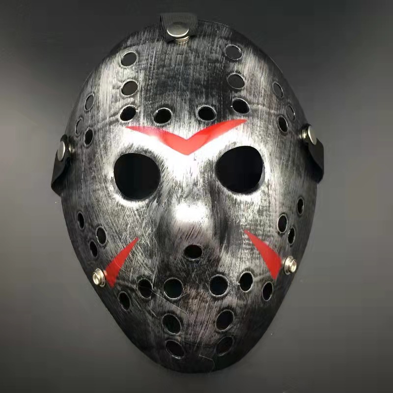 Máscara de Halloween mascarada espesado Jason Cosplay divertido completo cara masculina rendimiento props