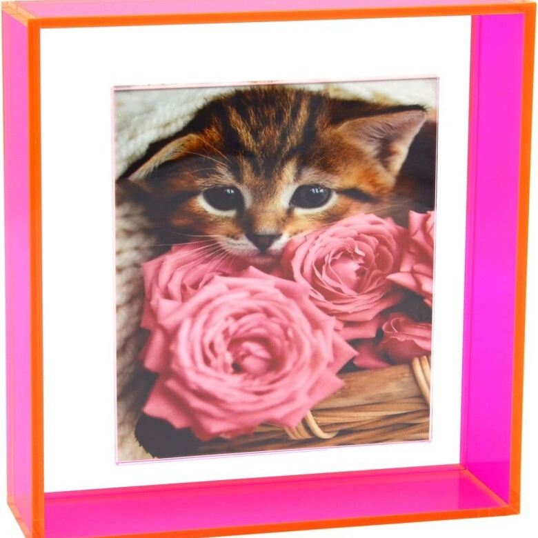 Factory Processing and Production Floating Photo Frame Acrylic Translucent Color Decorative Photo Frame Suitable for Desktop Wall Hanging Desktop