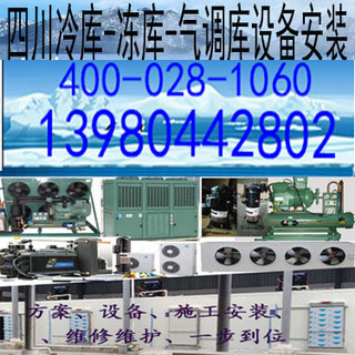 自贡攀枝花泸州德阳低温速冻冷冻冷藏保鲜冷库冻库气调库机组设备