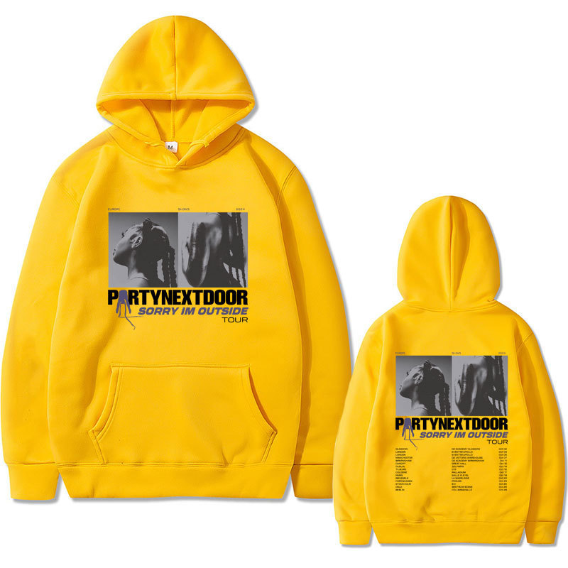 Rapper Partynextdoor Double Sided Print Hoodie Male Vintage