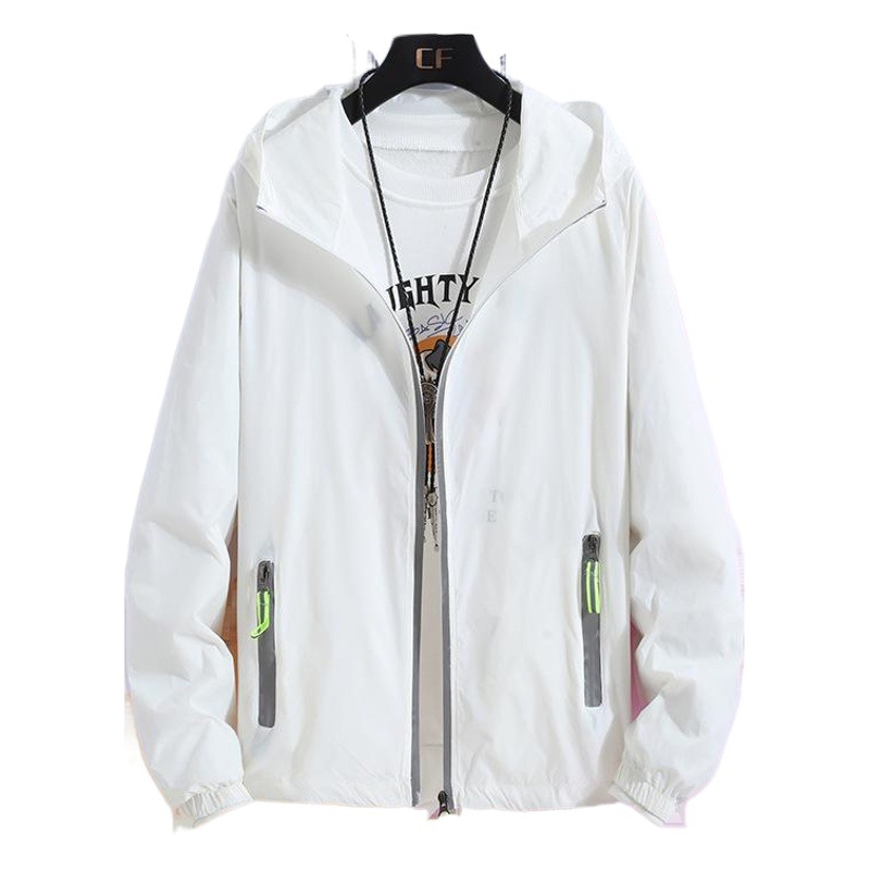 [Direct Supply from the Manufacturer] New Reflective Zipper Sun Protection Clothing for Couples, Sun Protection Clothing for Men, Outdoor Fishing Clothing with Logo Printing