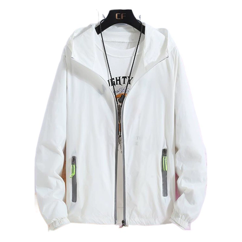 [Прямые поставки от производителя] Новая светоотражающая солнцезащитная одежда на молнии для пар, солнцезащитная одежда для мужчин, одежда для рыбалки на открытом воздухе с печатью логотипа