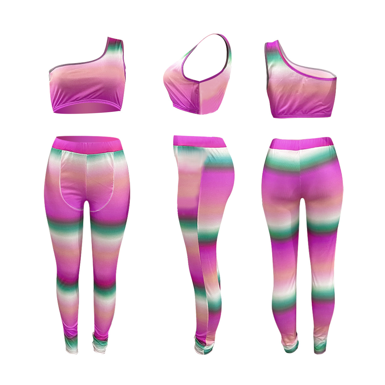 Gradient Printing Sports Casual Set NSNK64952