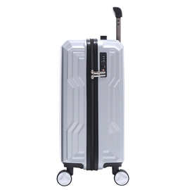 POLO 拉杆箱男女通用登机箱万向轮行李箱大容量旅行箱银色20英寸