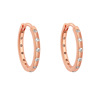 Earrings, ring, jewelry, crooked golden ear clips, European style, simple and elegant design, french style, pink gold