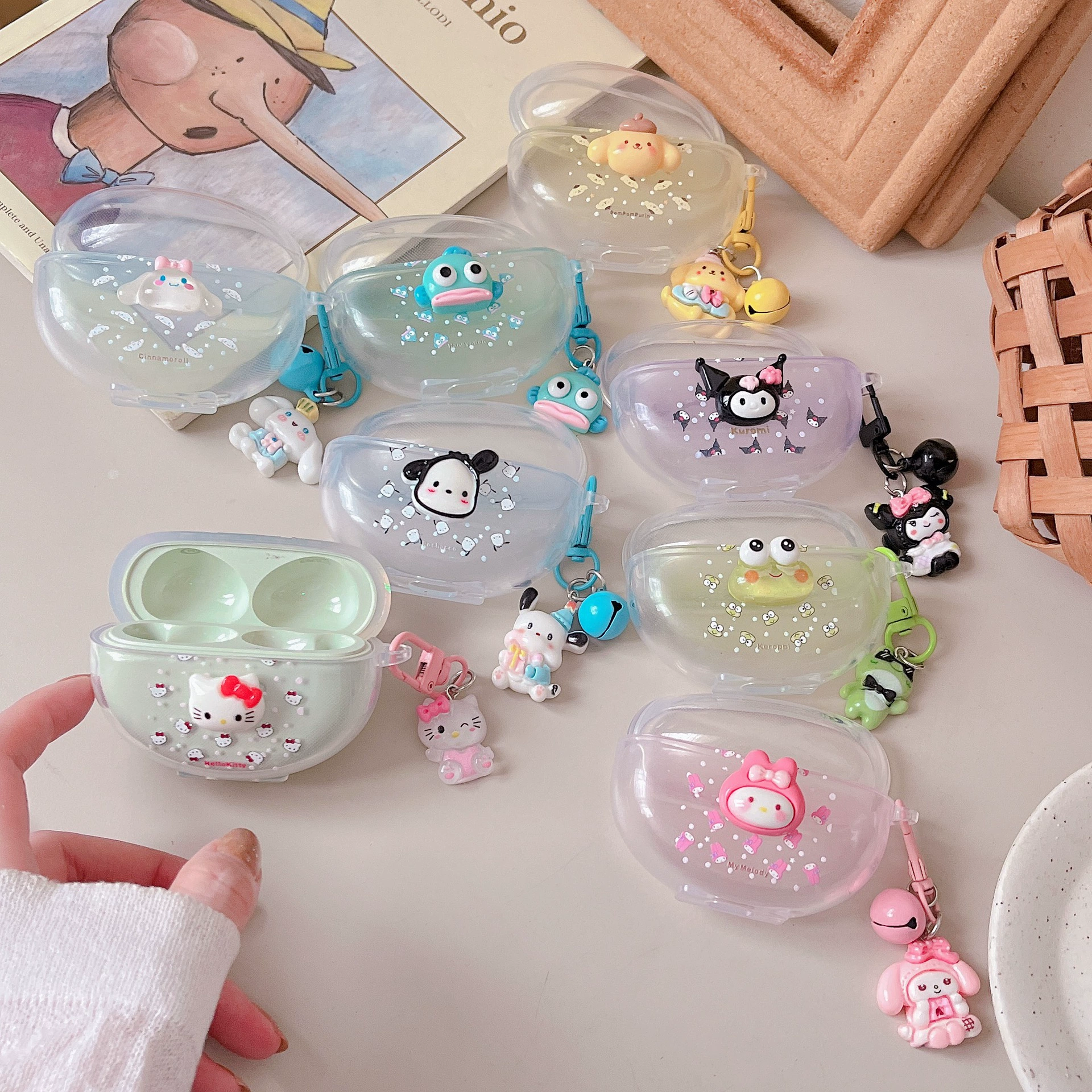 Оppo, совместимый мультяшный наушник, кукла, беспроводной подвес, браслет, DIY, bluetooth