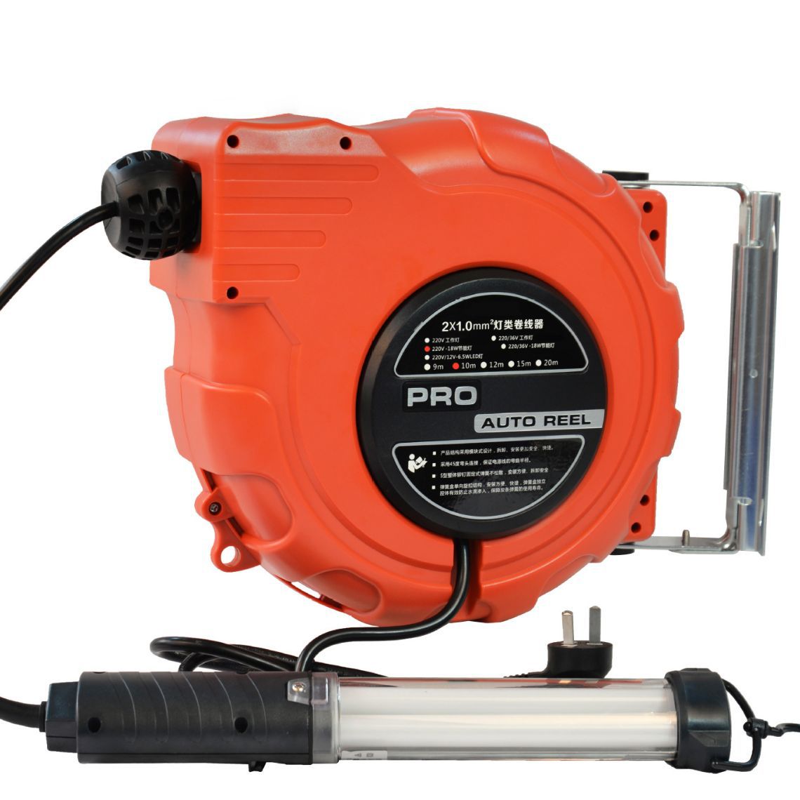 强生新款JON12D3 220V-10W LED灯电源线卷线器自动回收线鼓直销