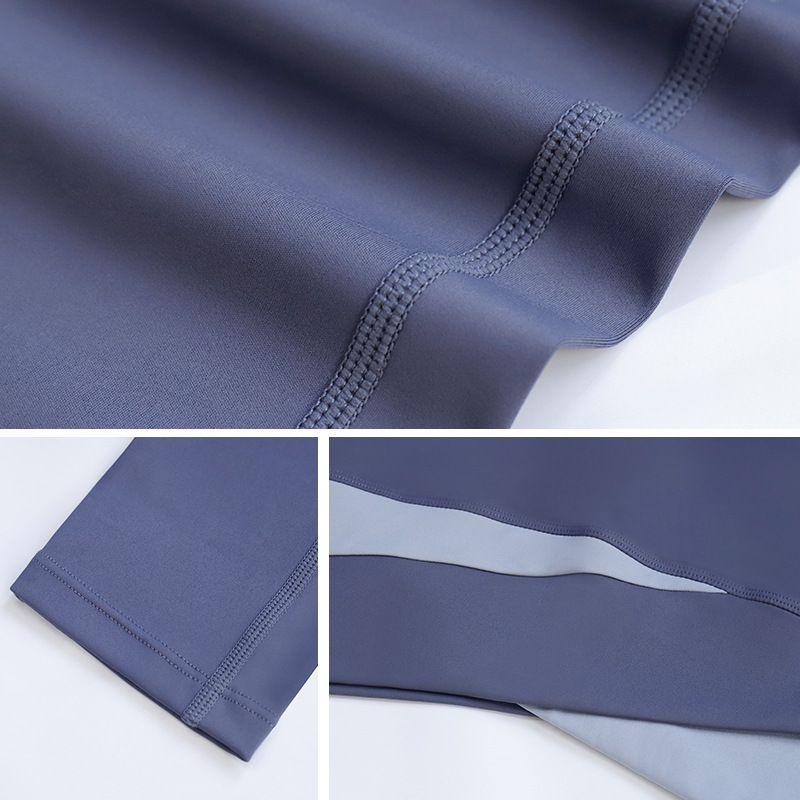 Pantalones cortos de yoga LAHN para mujer, bloques de color, cintura cruzada, cintura alta, levantamiento de glúteos, sin costuras, ajustados, hasta media pierna, fitness.