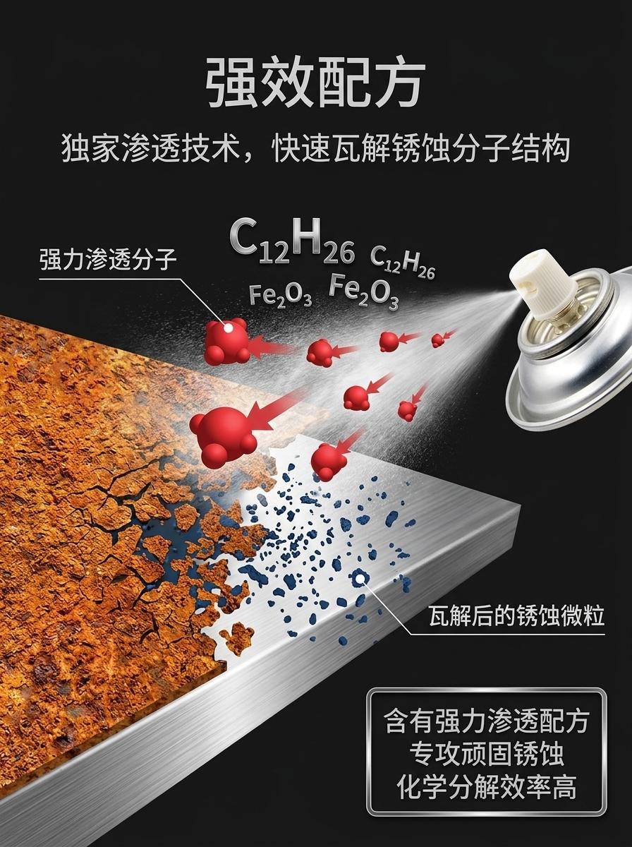 Wholesale Bolt Loosening Rust Remover, Chassis Screw Lubricant, Anti-Rust Spray, Wheel Hub Metal Rust Stain Removal and Maintenance Agent