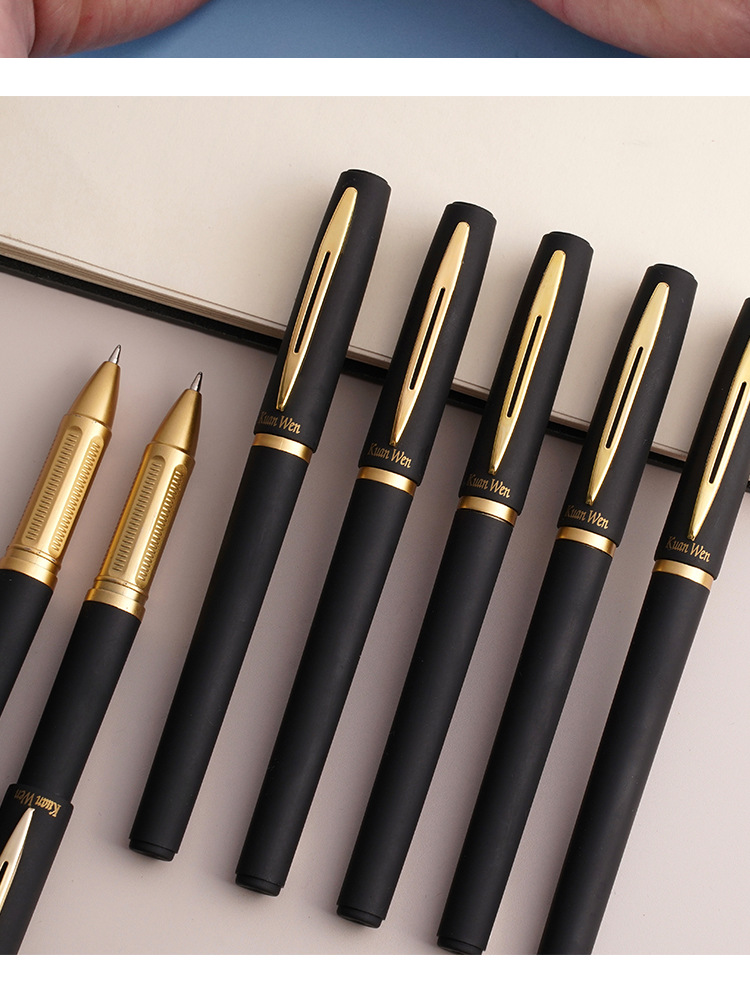 Large Capacity Gel Pen Carbon Black 0.7/1.0 Giant Writing Student Hard-Tipped Pen Calligraphy Office Conference Signature Pen display picture 5