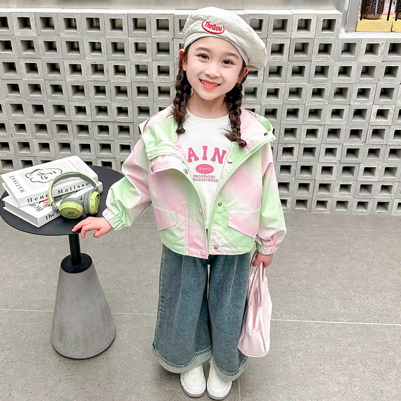 (2개) 여아 봄 가을 외국풍 코트, 여아 봄옷, 어린아이 패셔너블 바람막이, 봄 상의, 봄 스타일, 트렌디한 4세 9세