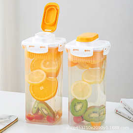 冰箱家用凉水壶塑料透明密封果汁冷水壶大容量水果茶冷泡凉水杯