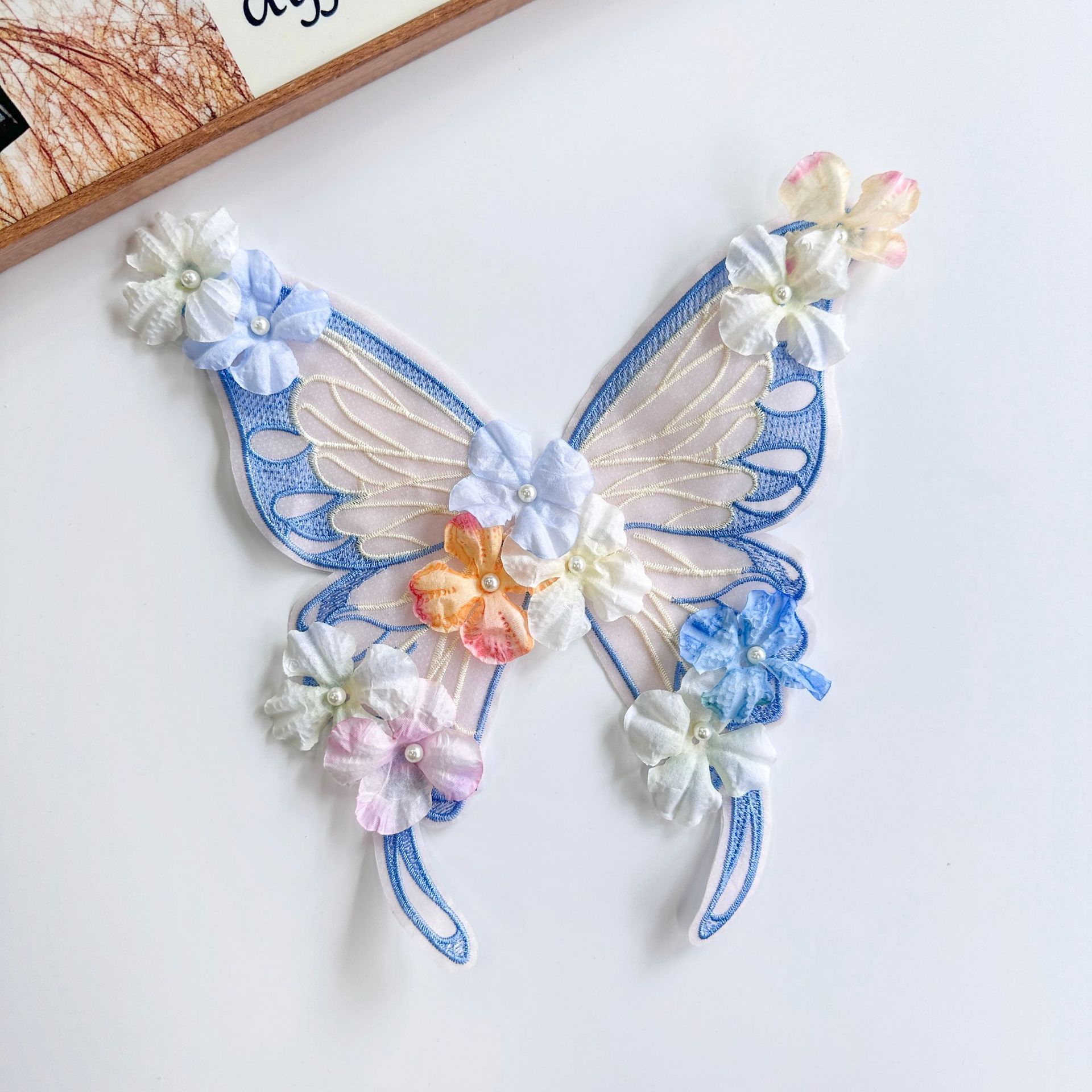 Horquilla con flor, pinza de pelo grande con mariposa, accesorio para el cabello de estilo antiguo, accesorio para el cabello de princesa Hanfu súper mágico, accesorio dulce para el cabello de mascotas, horquilla con flor de seda.