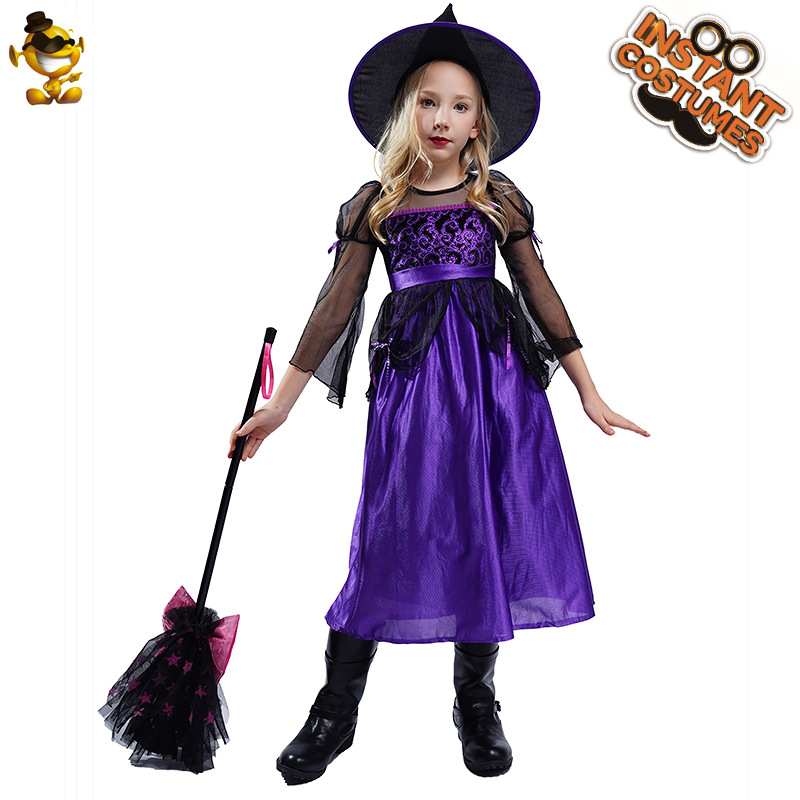 Transfronterizo nuevo disfraz de Halloween Cosplay traje de la etapa disfraz Cosplay disfraz niña bruja traje