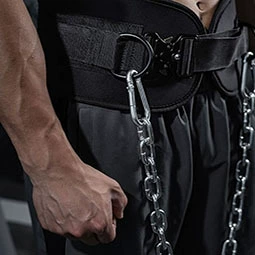 Hot-selling in-stock fitness weighted pull-up assist device, gym weight belt with adjustable chain length