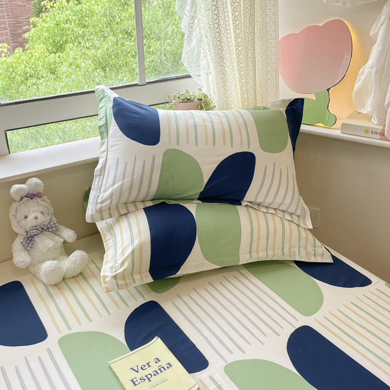 Funda de almohada fresca pequeña de algodón puro Un par de fundas de almohada para el hogar individuales 48x74cm Funda interior de núcleo de almohada de algodón Student 4