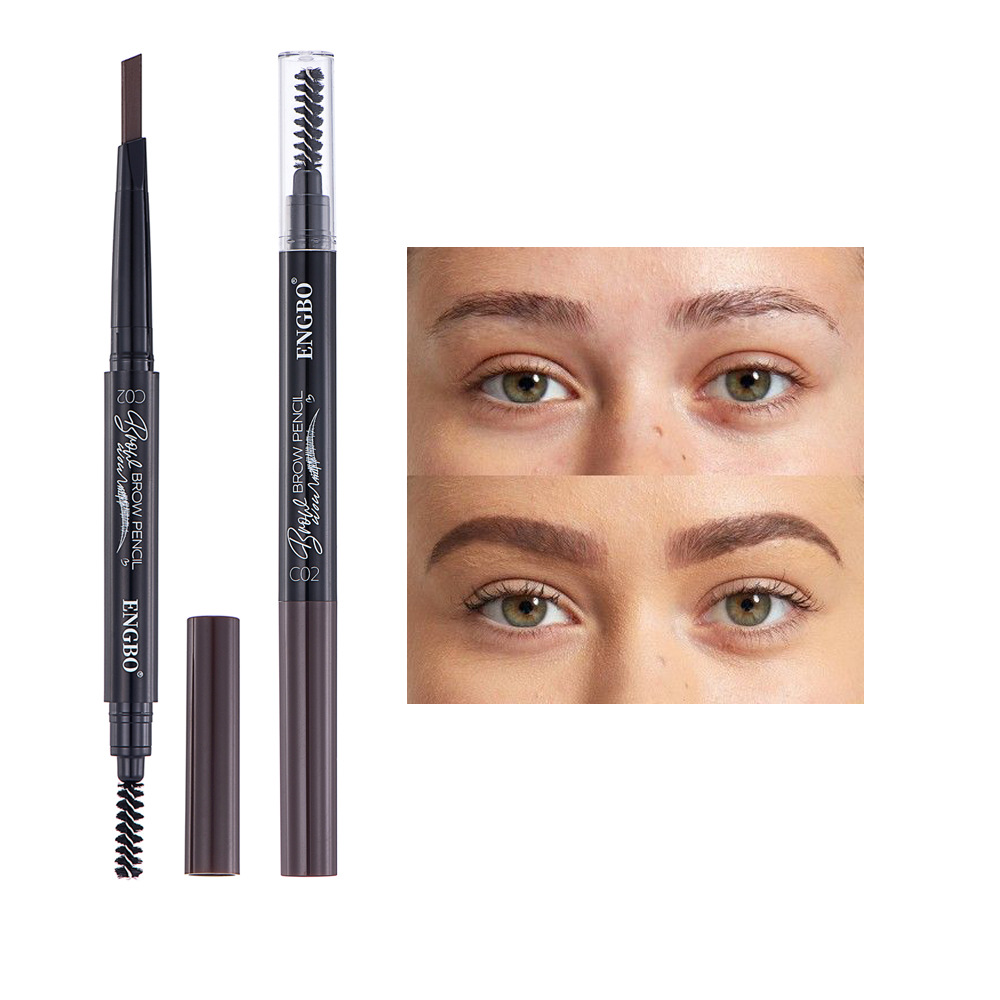 ENGBO's dual-head eyebrow pencil for foreign trade comes with an eyebrow brush that automatically rotates, ensuring long-lasting eye cosmetics without smudge undefined