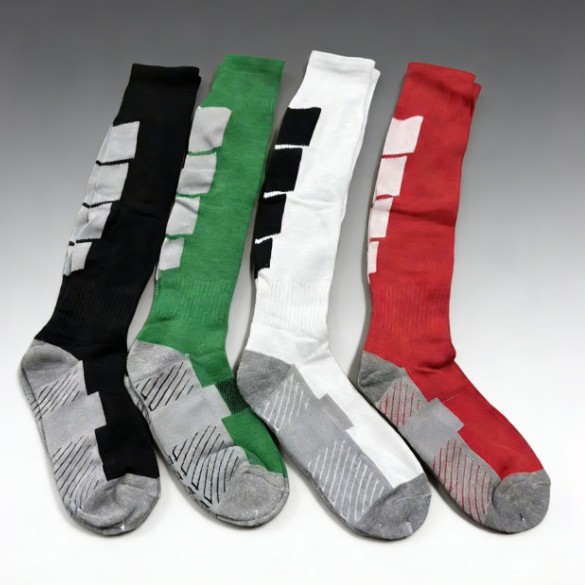 Football Socks, Long Over-The-Knee Thickened Towel-Soled Socks, Football Socks for Adults and Children, Sweat-Absorbent and Non-Slip Sports Socks