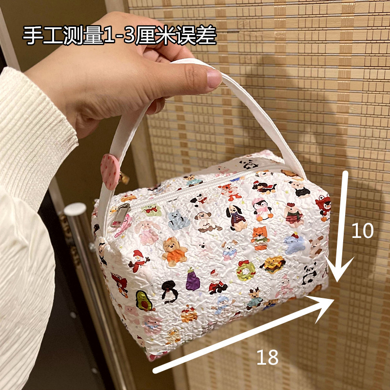 化粧品バッグコレクション猫便利な化粧品バッグ旅行トイレタリー収納袋立体ハンドバッグ大容量|undefined