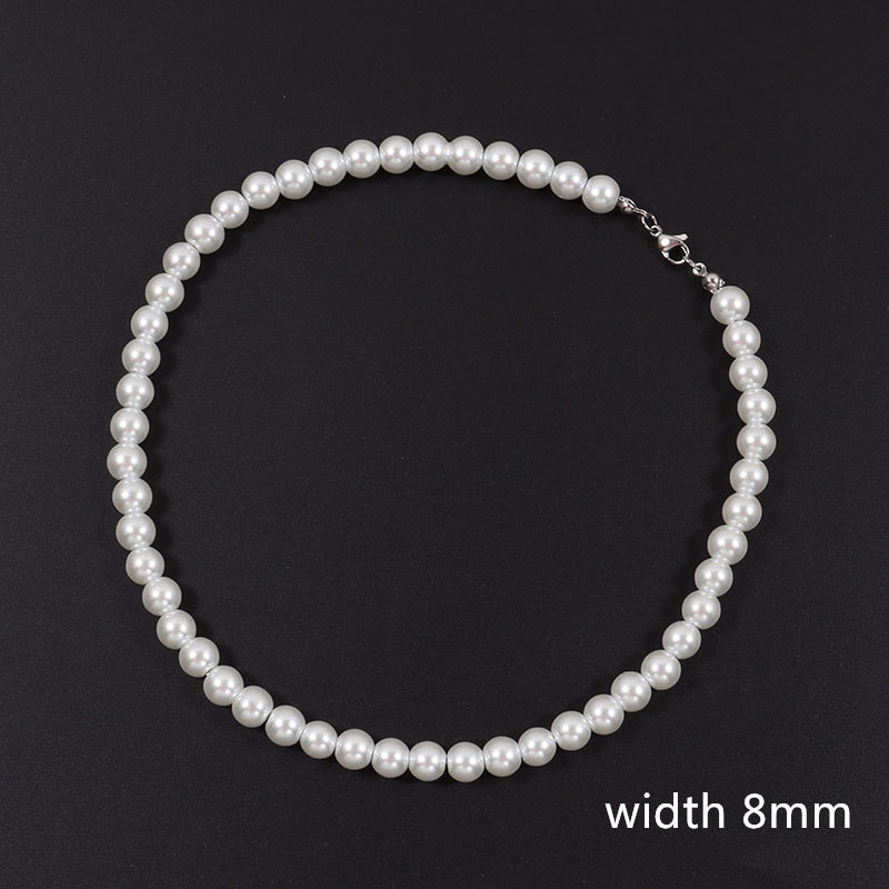 Elegant Geometric Imitation Pearl Beaded Unisex Necklace