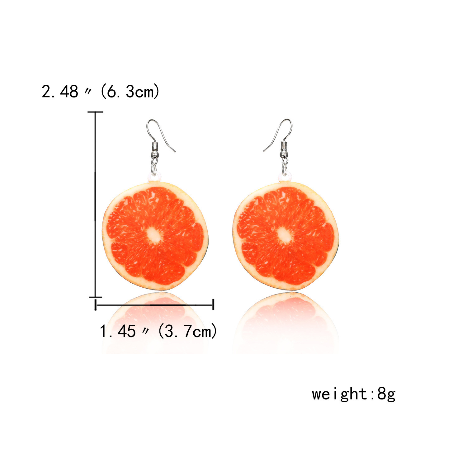 1 Pair Simple Style Classic Style Fruit Patchwork Arylic Drop Earrings display picture 9