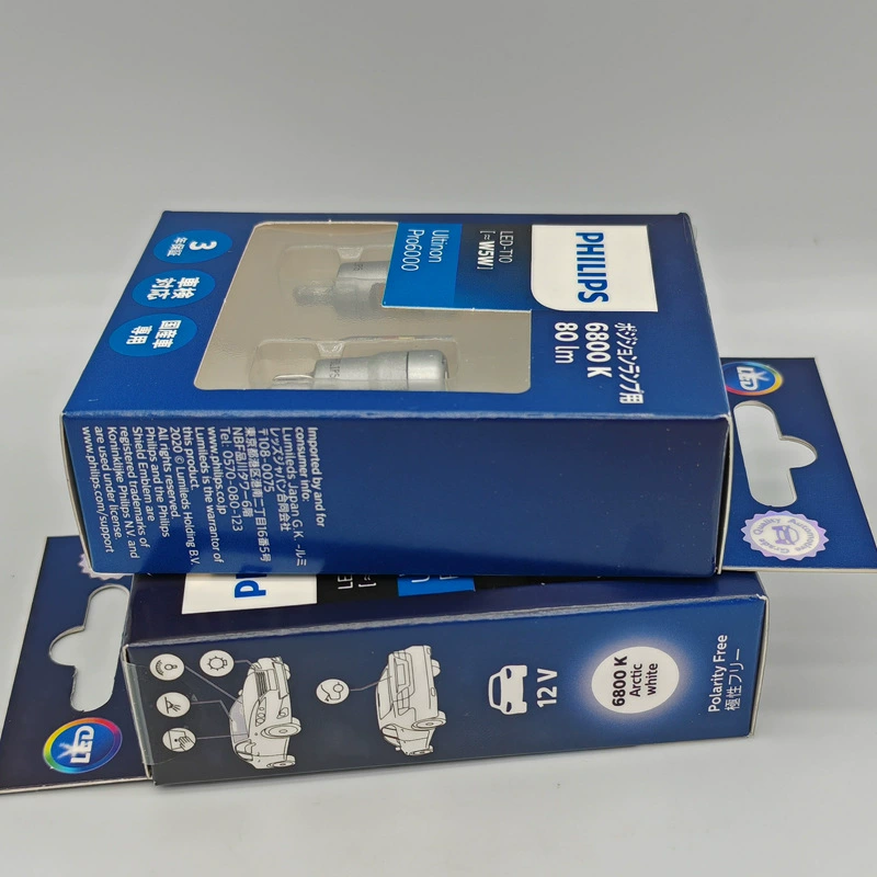 Филипс T10 LED W5W 11961U60AWX2 6800K Arctic white light автомобильная широкая индикационная лампа