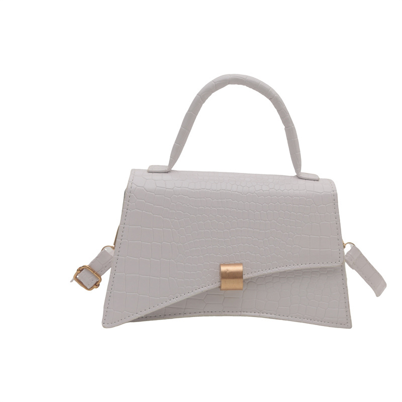 Bolso de axila retro simple 2024 invierno nuevo bolso cuadrado pequeño de moda patrón de cocodrilo bolso pequeño de un solo hombro de moda occidental