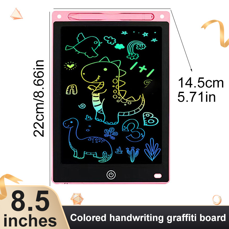 8.5 Pulgada LCD LCD tablero de escritura tablero de dibujo para niños graffiti tablero negro claro tablero electrónico de escritura a color