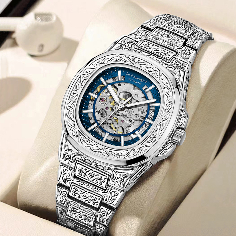 New Mechanical Watch Business Men's High-end Fashion Luminous Automatic Mechanical Watch_voghion.com