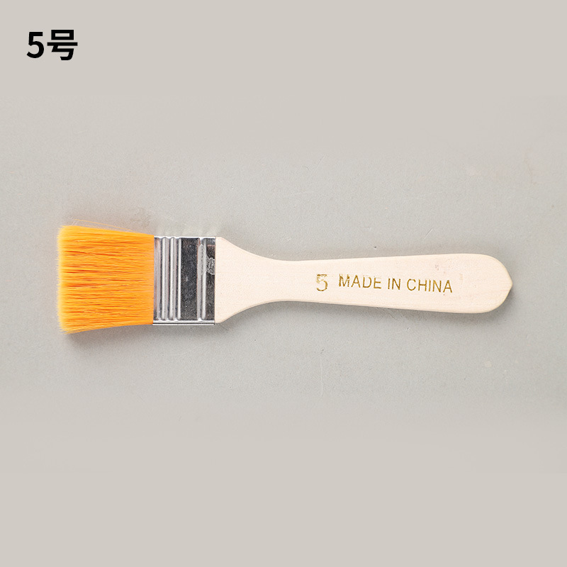 Cepillo de pintura al óleo de nylon cepillo de fila industrial pegamento pintura cepillo de barbacoa mango de madera limpieza de pintura cepillo de pintura al óleo