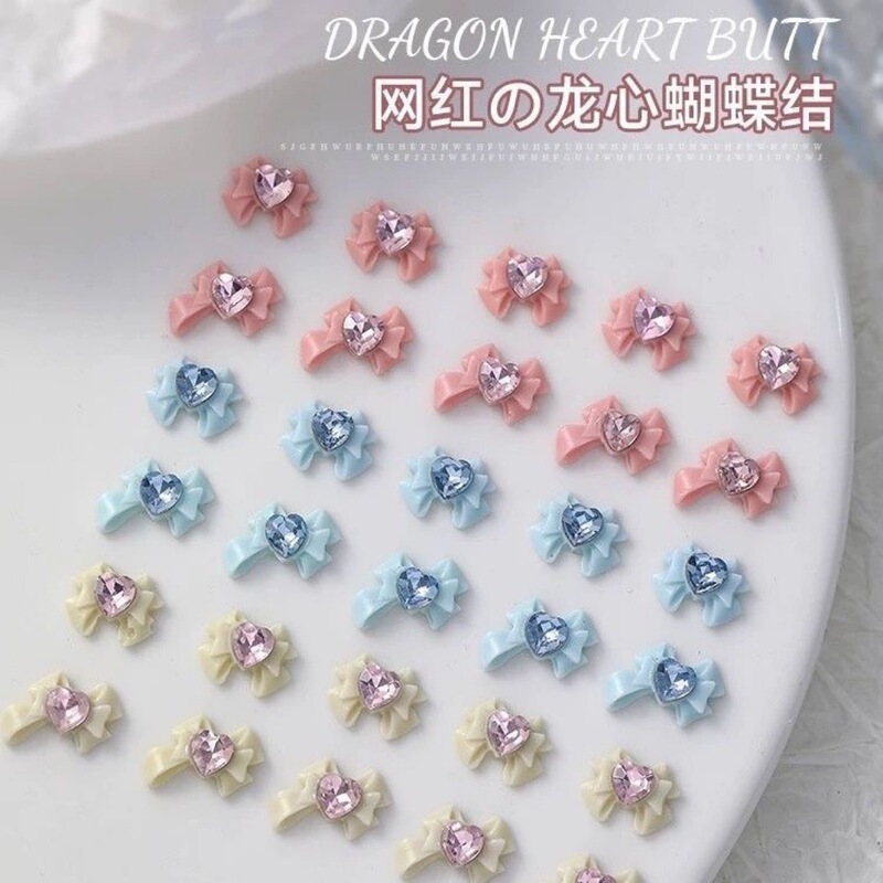 Nail Art Accessories Internet Celebrity Popular Dragon Heart Bow Diagonal Bow Tie Beautiful Girl Love Diamond Nail Diamond Wholesale Nail Art Accessories Internet Celebrity Popular Dragon Heart Bow Diagonal Bow Tie Beautiful Girl Love Diamond Nail Diamond Wholesale