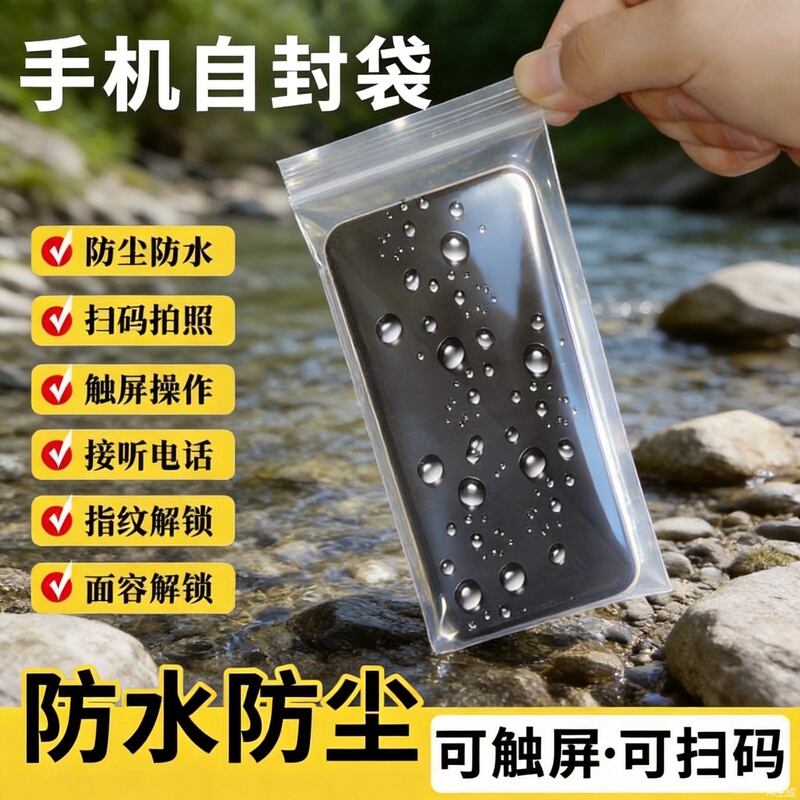 Transparent Thickened Disposable Protective Cover for Mobile Phones, Self-Sealing Bag, Waterproof Bag, Dustproof Shell, Protective Cover, Sealed and Touch-Screen Compatible Transparent Thickened Disposable Protective Cover for Mobile Phones, Self-Sealing Bag, Waterproof Bag, Dustproof Shell, Protective Cover, Sealed and Touch-Screen Compatible