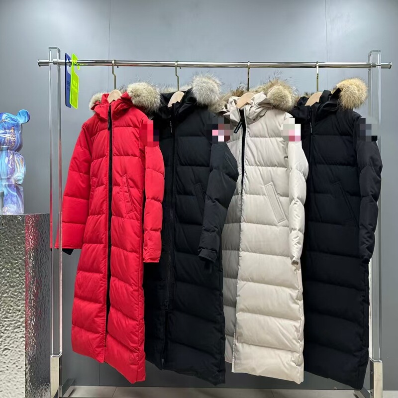 Cross-border Big White Goose 22 models of down jackets 2026 new winter extra-long thickened wolf fur parka coat
