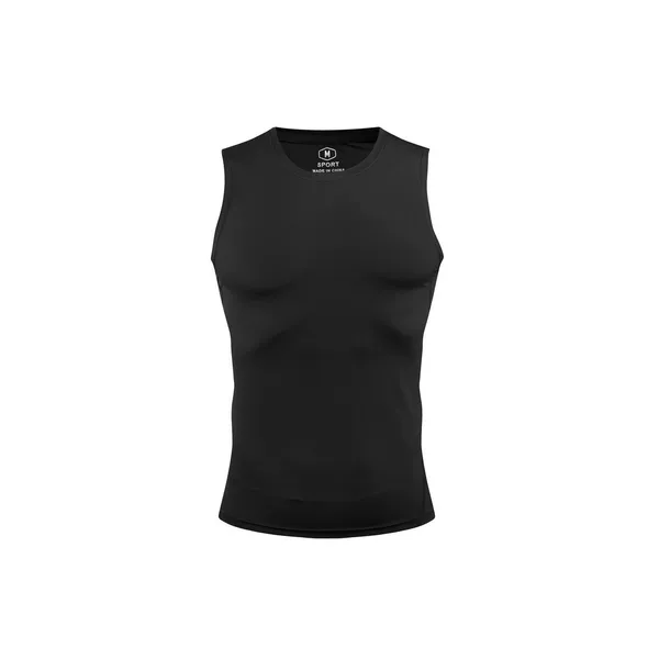Summer quick-dry breathable sports vest for men, sleeveless tight-fitting fitness running training tank top, solid color base shirt