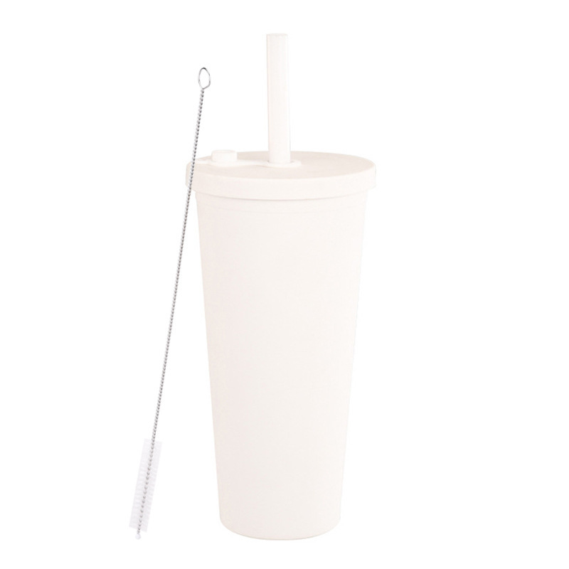 2025 新しいクロスボーダー二層プラスチック大穴ストローカップ透明パールミルクティーカップボバストローカップカスタマイズ|undefined
