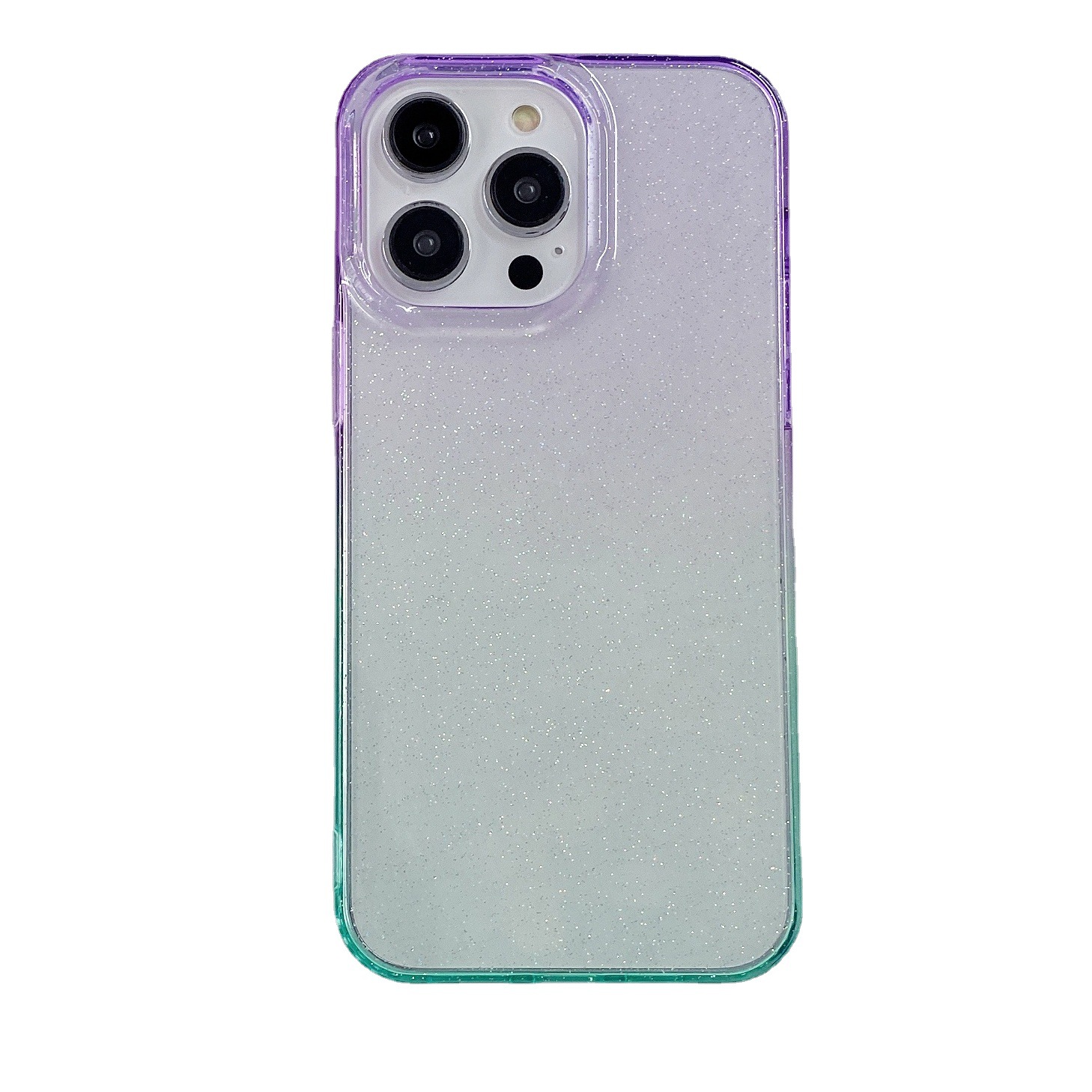 Starry Sky Pink Transparent Phone Case For Iphone Sparkling Hard_voghion.com