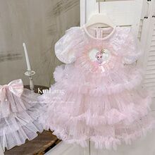 冰雪奇缘爱莎公主女童2026新款儿童礼服生日洛丽塔夏季连衣裙2616