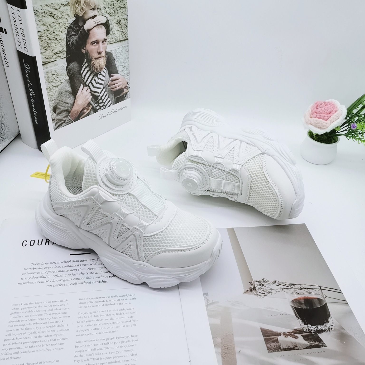 Día del Día del Niño, zapatos blancos, niños de 5 a 9 años, zapatos deportivos para niños de una sola red, zapatos para correr, niños con suela ligera